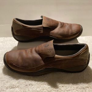 MERRELL Cedar Tan Leather Slip On Men’s size 10.5